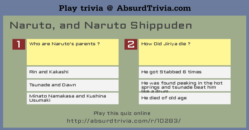 Naruto Trivia and Quizzes - TriviaCreator