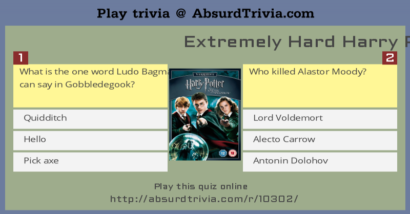 Extremely Hard Harry Potter Quiz 1 7