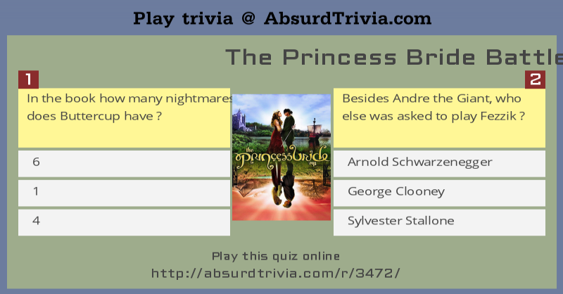 trivia quiz the princess bride battle of wits