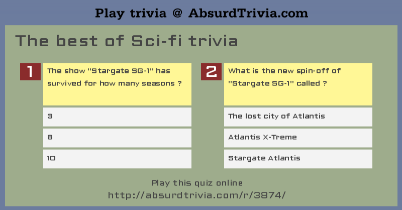 The Best Of Sci Fi Trivia