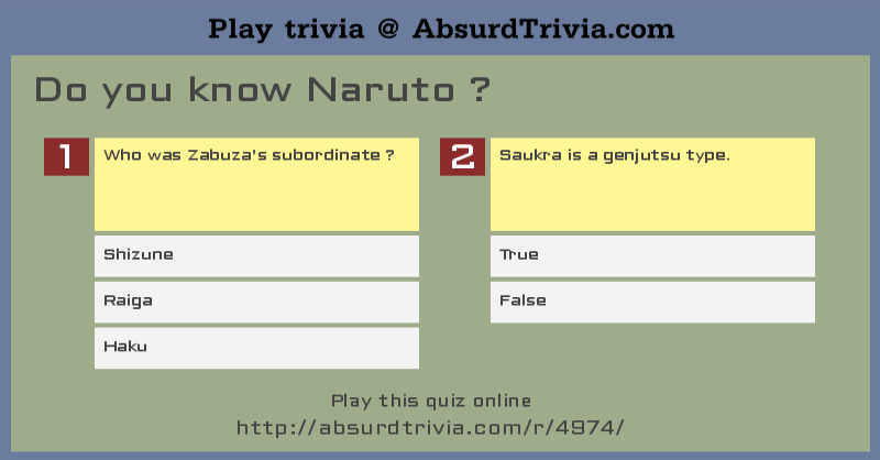 Naruto: Shippuden Trivia (Picture Click) - Part A Quiz - By deal647