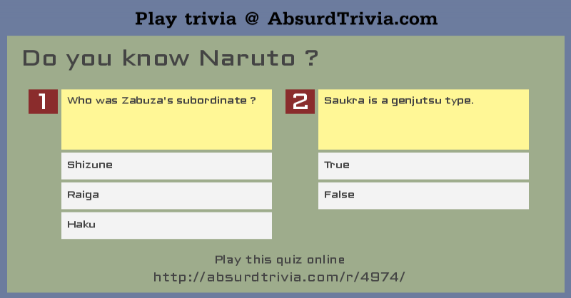 Naruto Quiz Questions And Answers - ProProfs Quiz