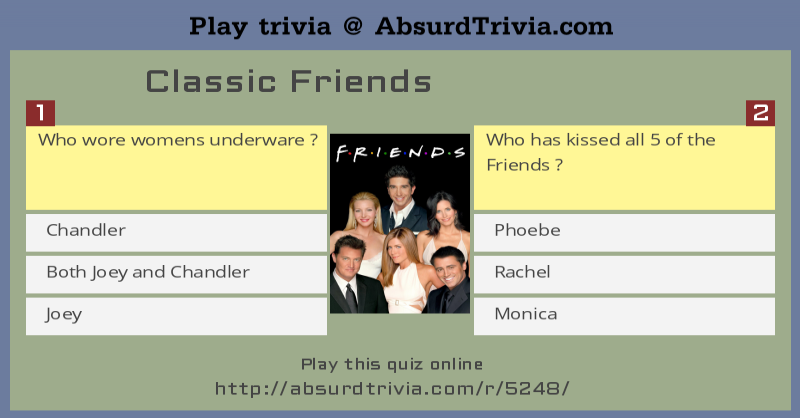Trivia Quiz Classic Friends