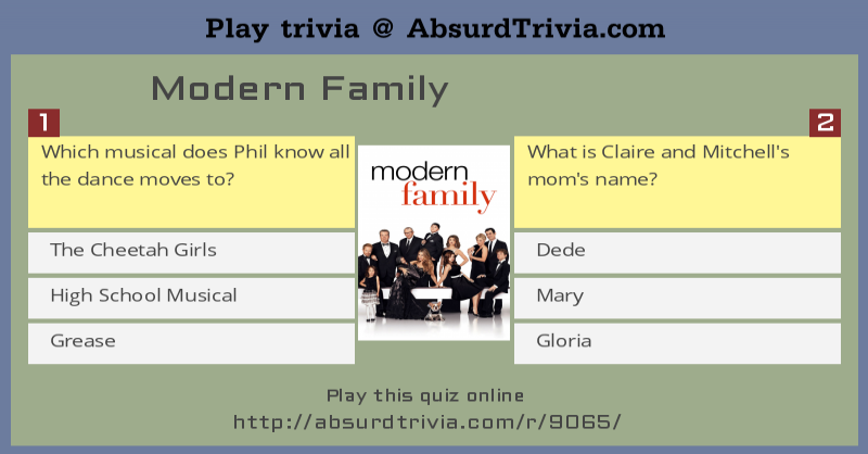 Trivia Quiz Modern Family